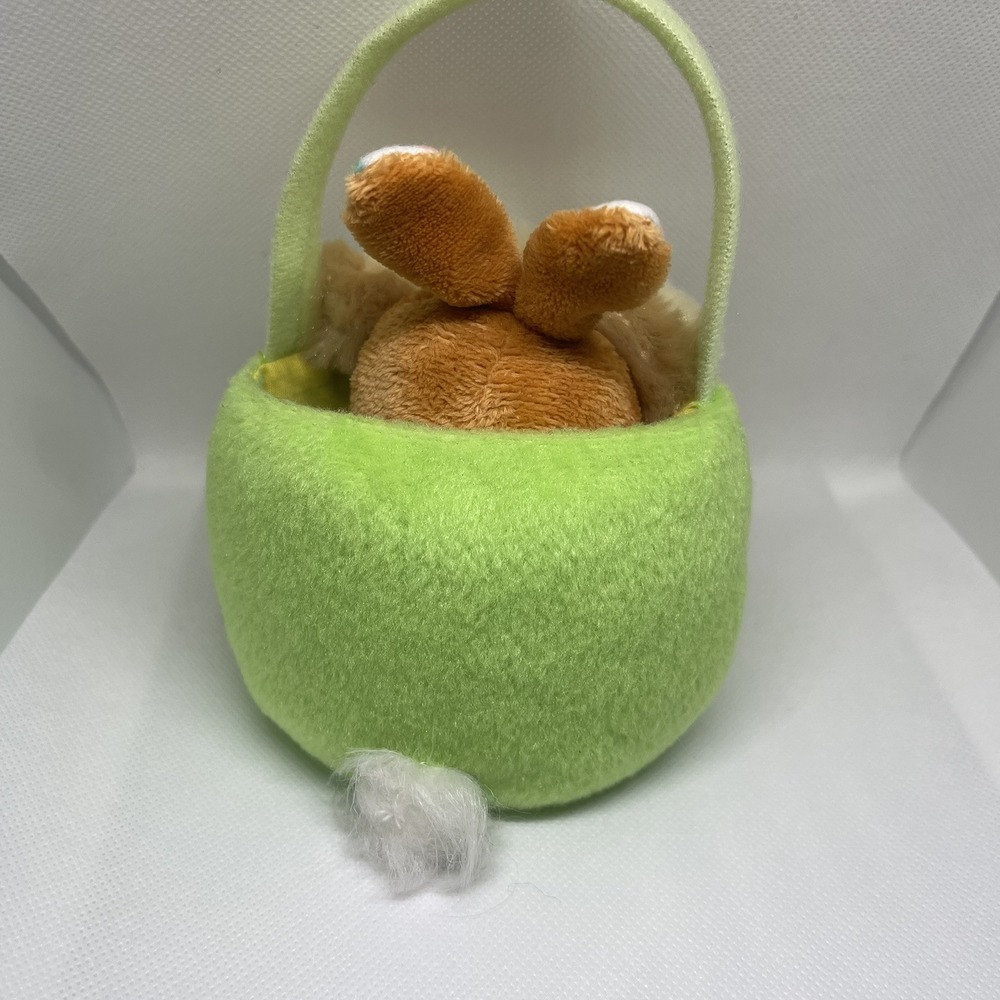 Build-a-Bear Bunny Rabbit Easter Basket 7" & Ty Basket Beanies - Picture 2 of 3